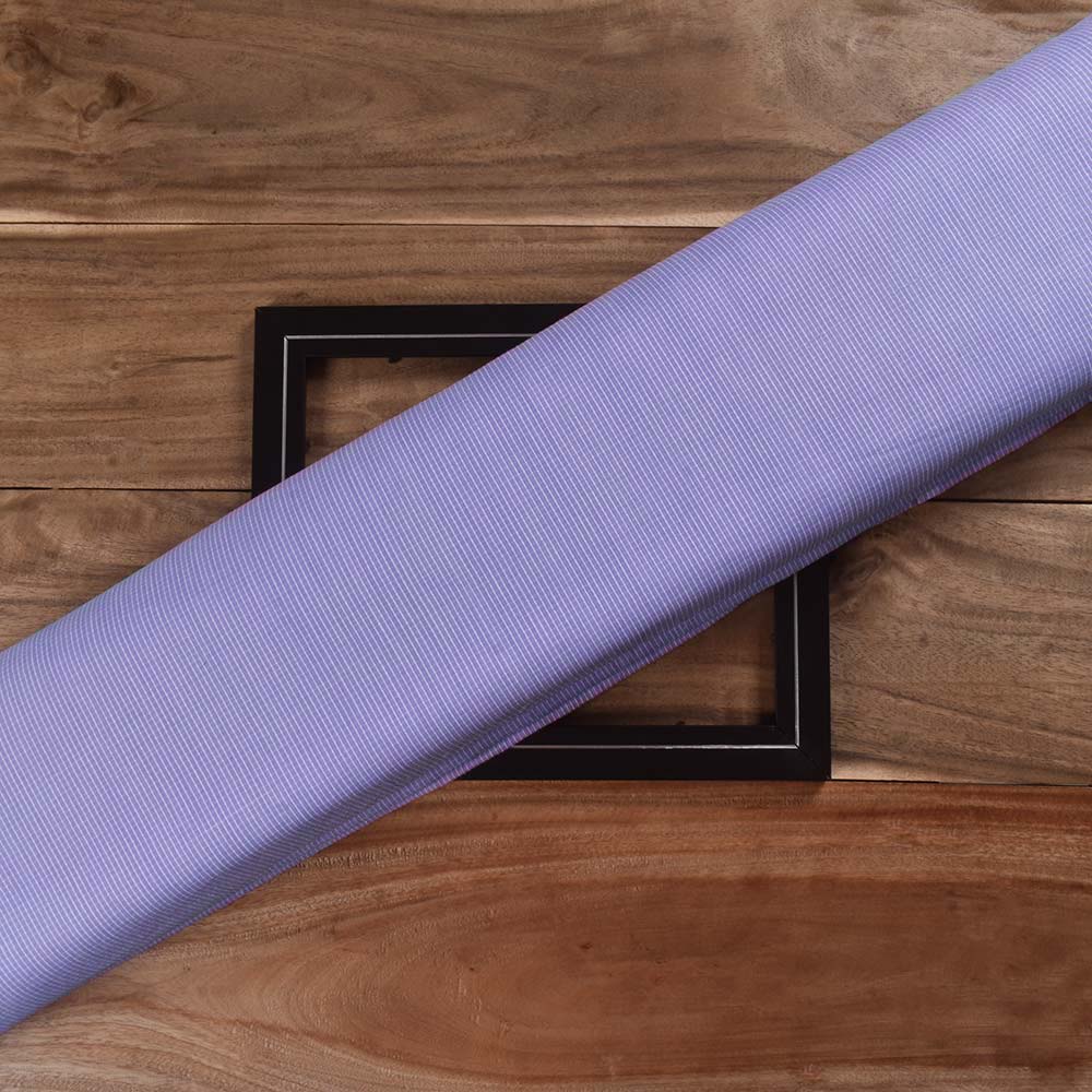 Check Purple Pure Cotton 93 GSM Handwoven Fabric