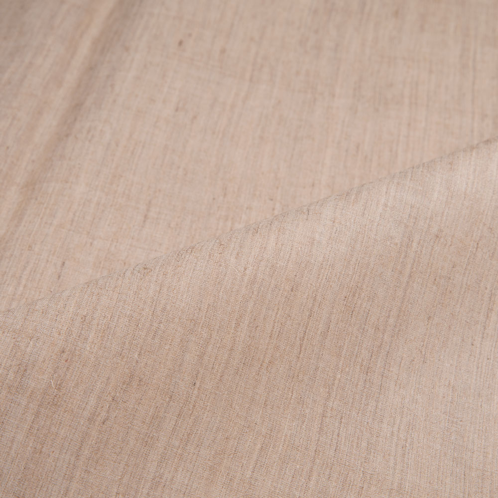 PLAIN NATURAL PURE TUSSAR SILK 78 GSM HANDWOVEN FABRIC
