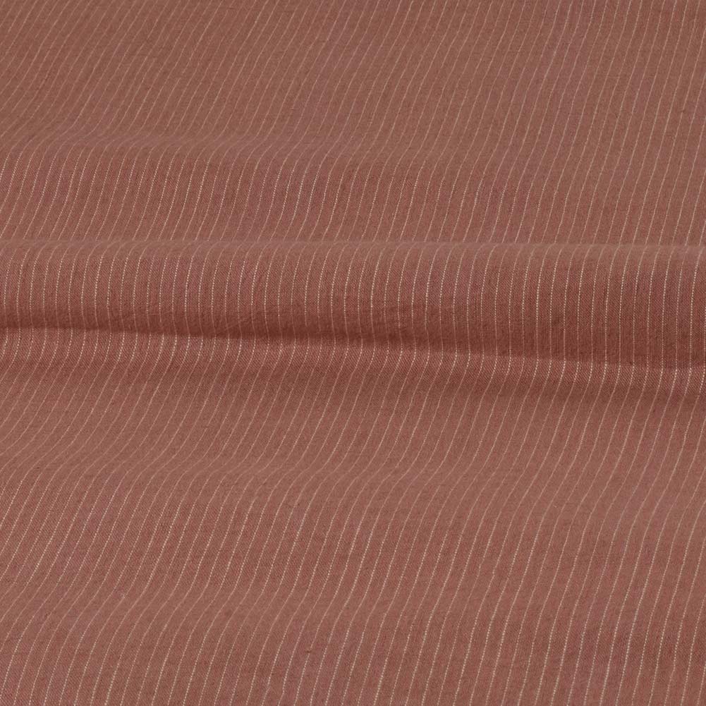 STRIPE BROWN PURE COTTON 70 GSM HANDWOVEN FABRIC