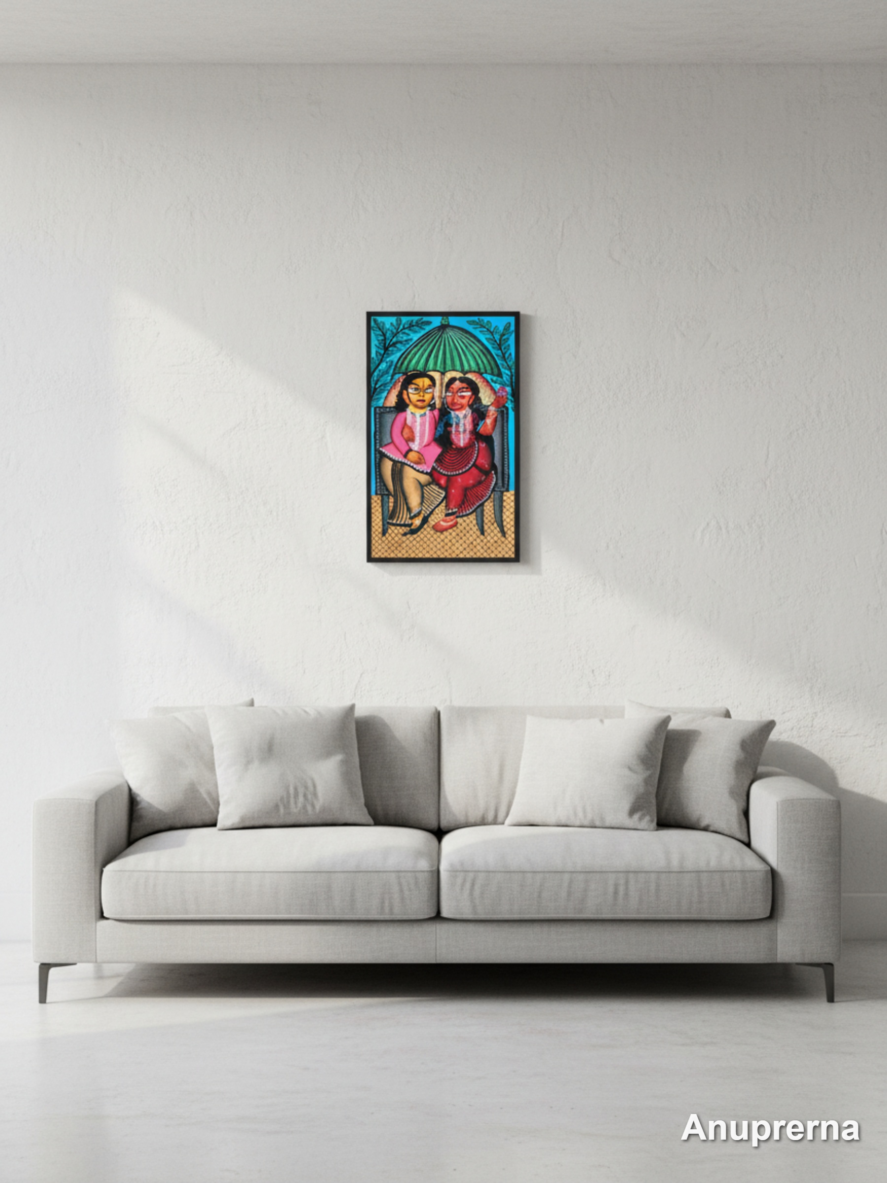 Man & Woman Pattachitra Wall Art Decor