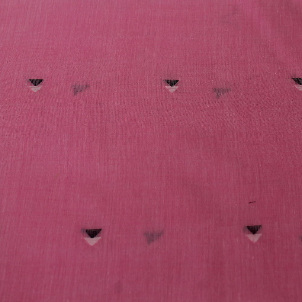 GEOMETRIC PINK JAMDANI PURE COTTON 55 GSM FABRIC 28
