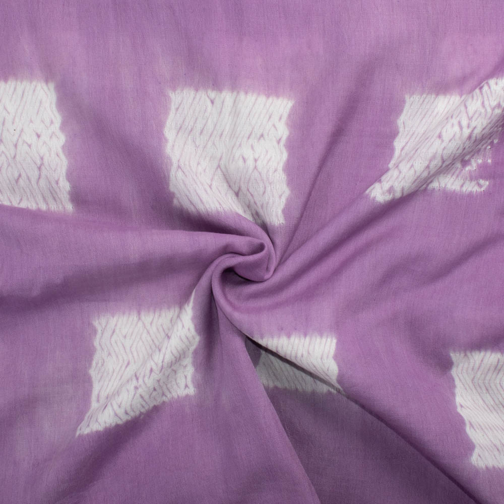 Abstract Lavender Shibori 90 GSM Pure Cotton Fabric