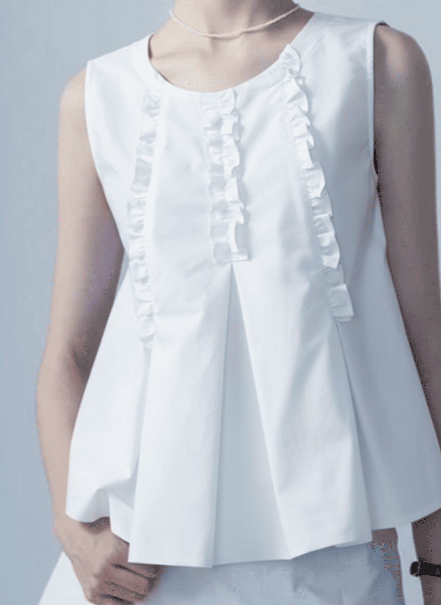 Pleated & Ruffled Top