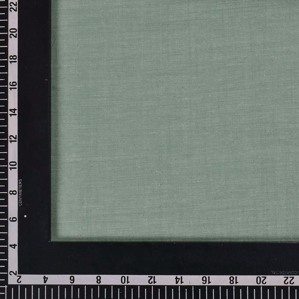 CHAMBRAY LIGHT GREEN KHADI COTTON 92 GSM HANDWOVEN FABRIC