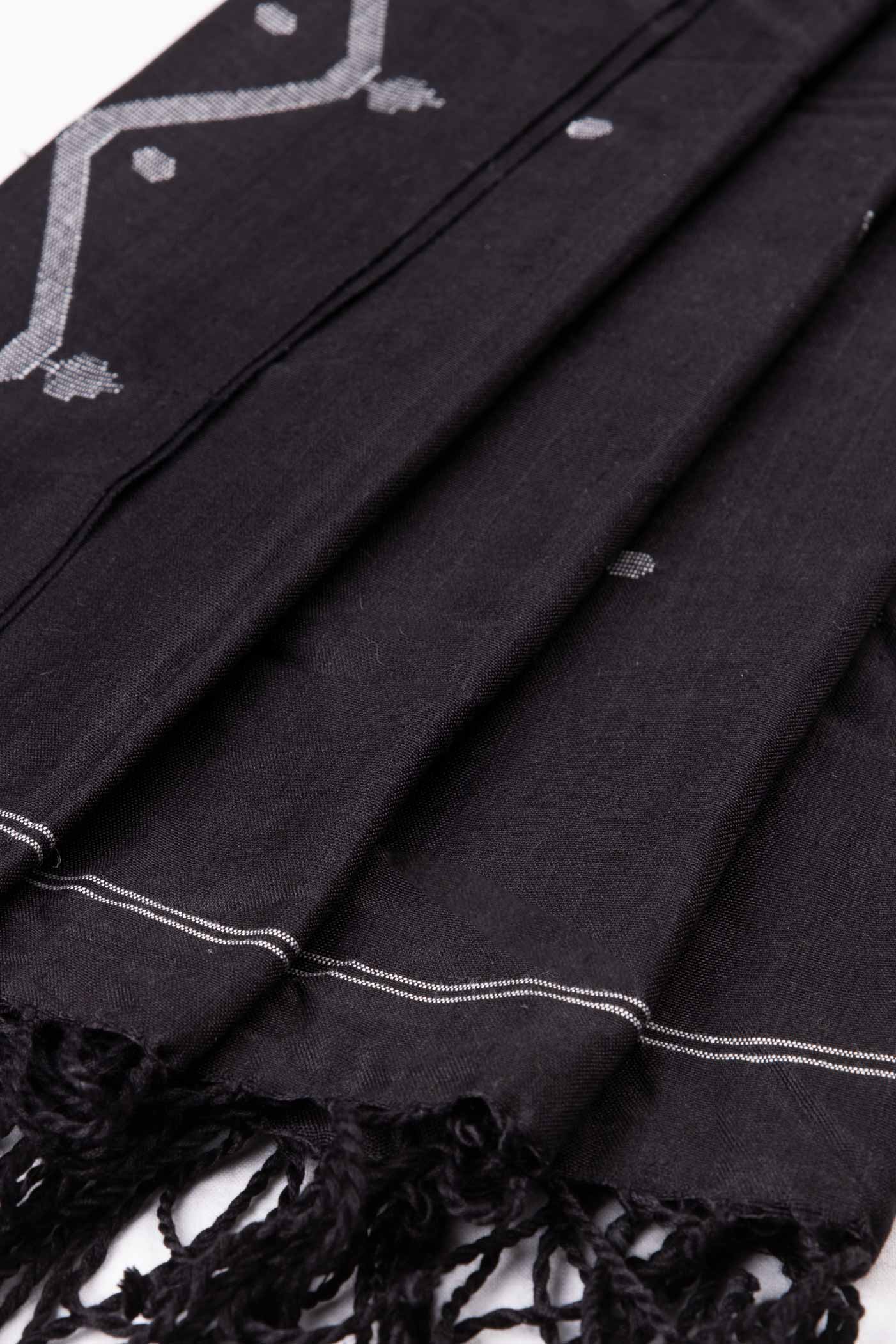 HANDWOVEN BLACK SCARF