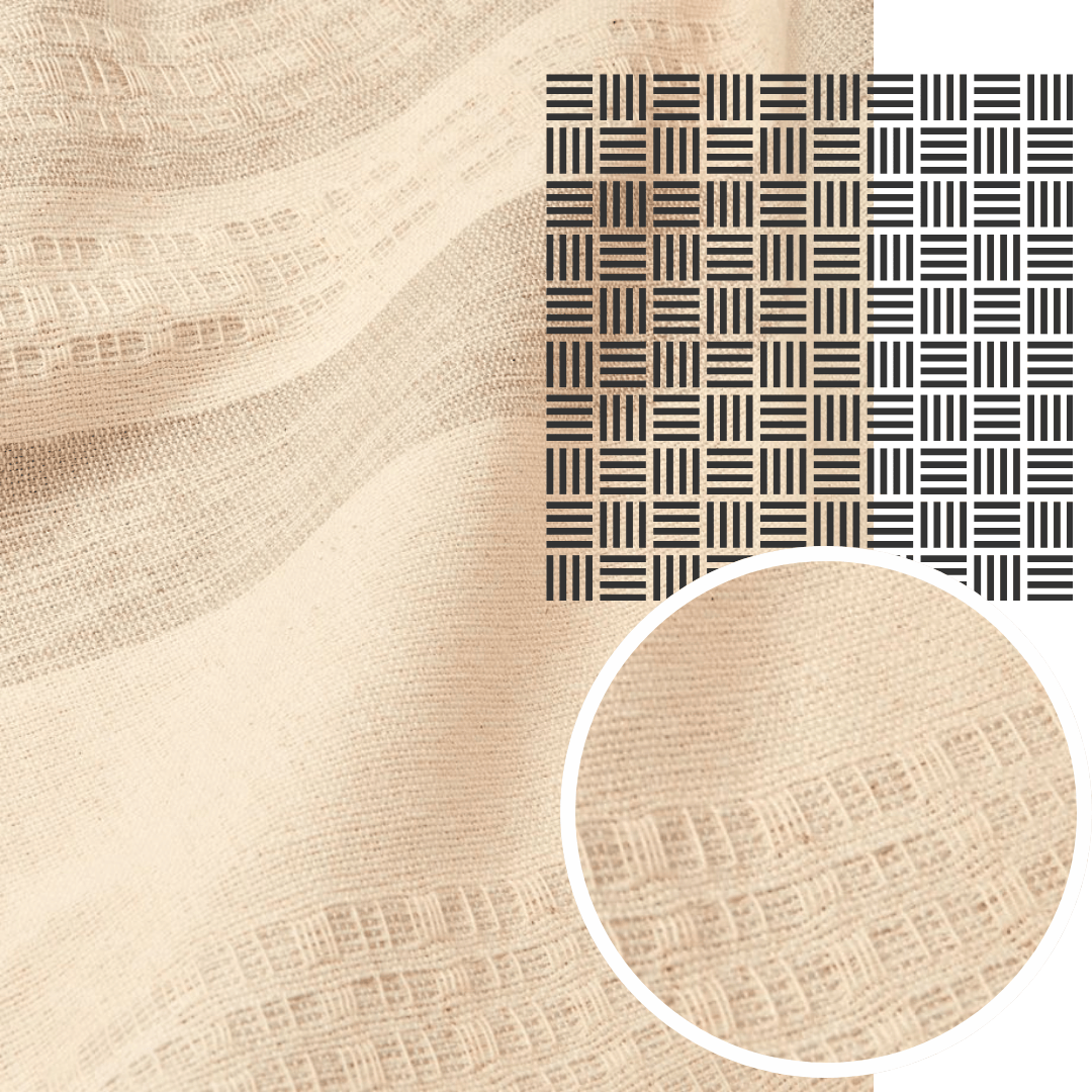  The three basic types of weaves are plain, twill, and satin