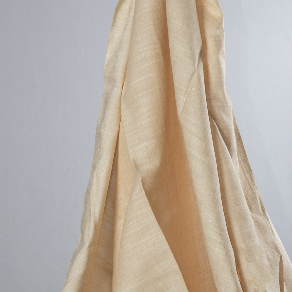 Slub Natural Matka & Tussar Silk Blend 94 GSM Handwoven Fabric