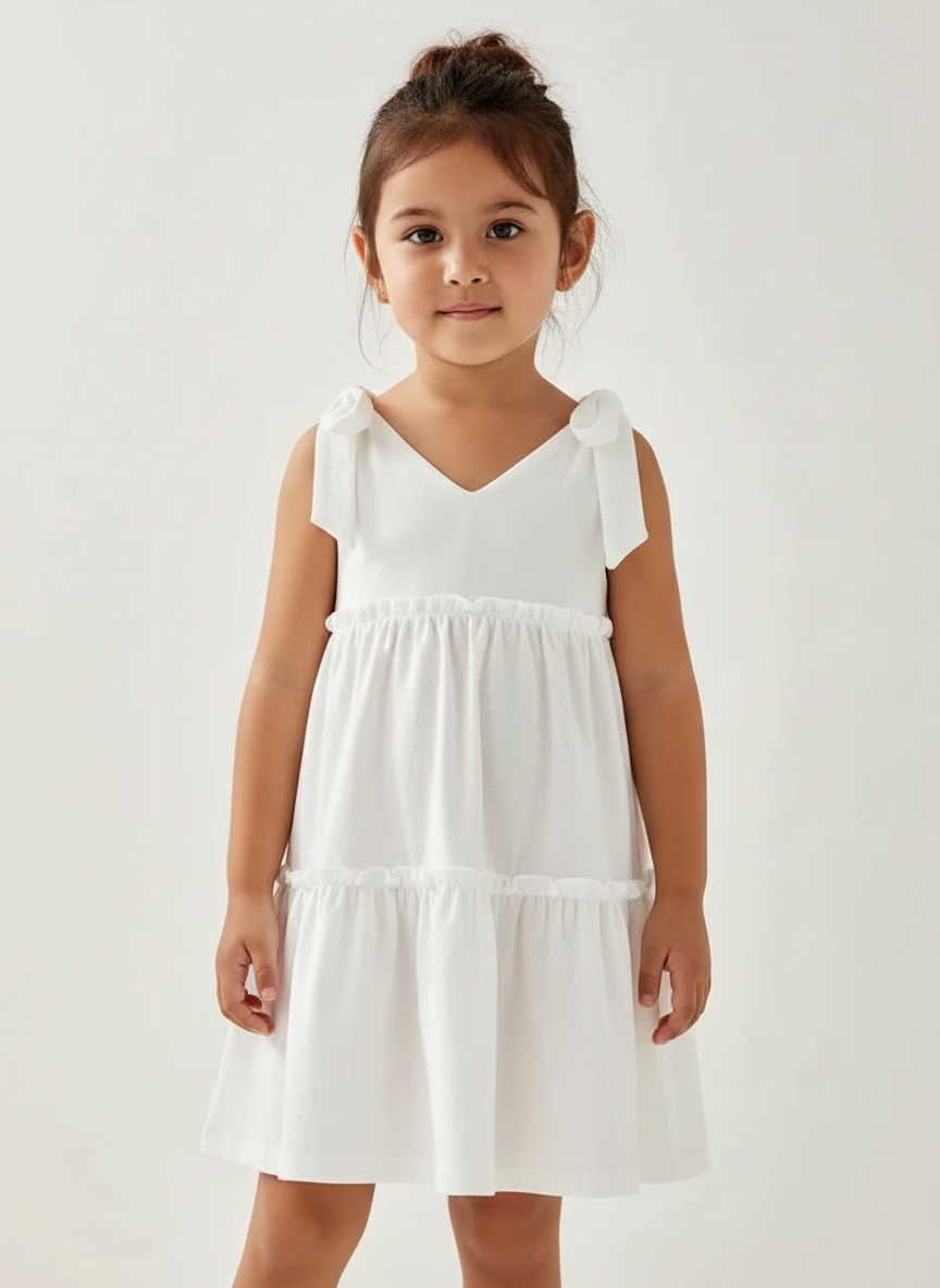Picnic Fun Kids Gathered Dress