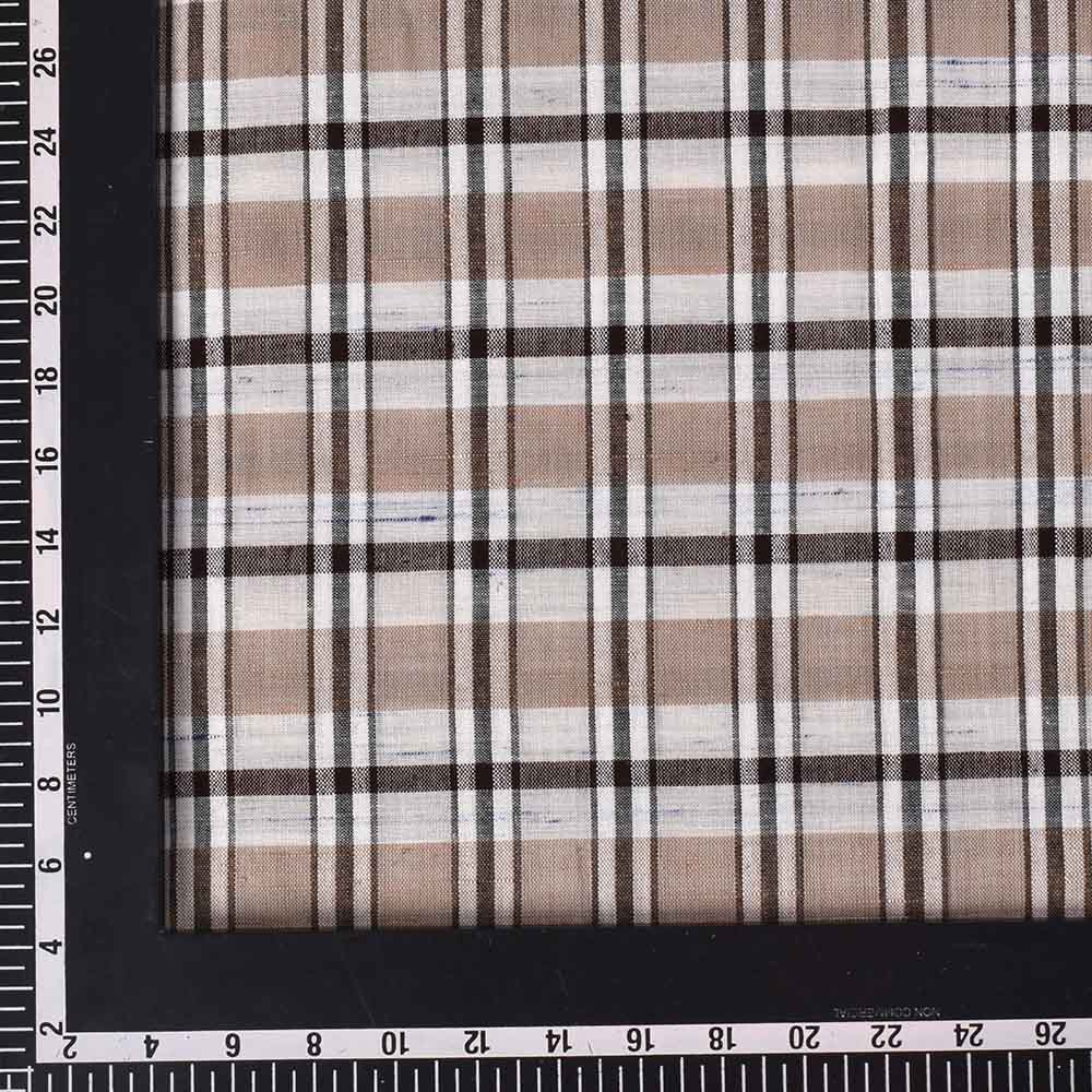 FUTKI CHECK MULTICOLOR KHADI COTTON 100 GSM HANDWOVEN FABRIC