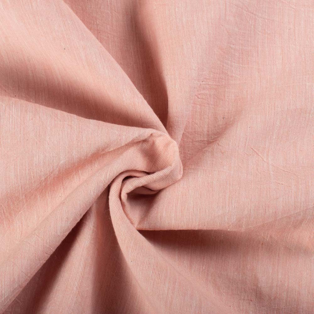 Chambray Shell Plain Pink Khadi Cotton 70 GSM Handwoven Fabric
