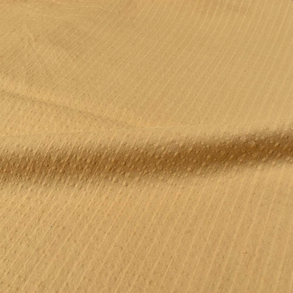 CHECK MUSTARD YELLOW PURE COTTON 115 GSM HANDWOVEN FABRIC