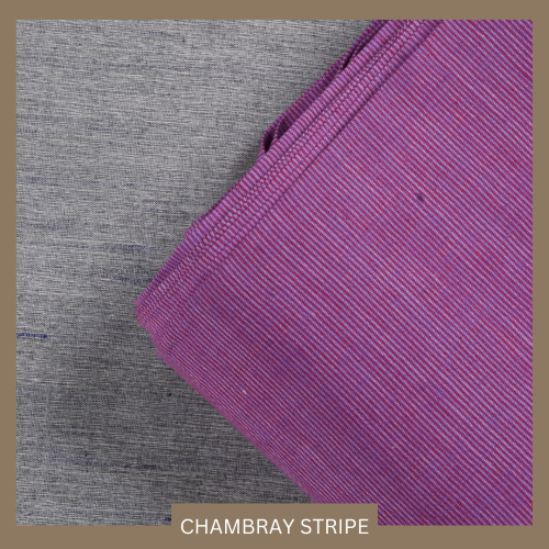 Chambray Striped Fabric