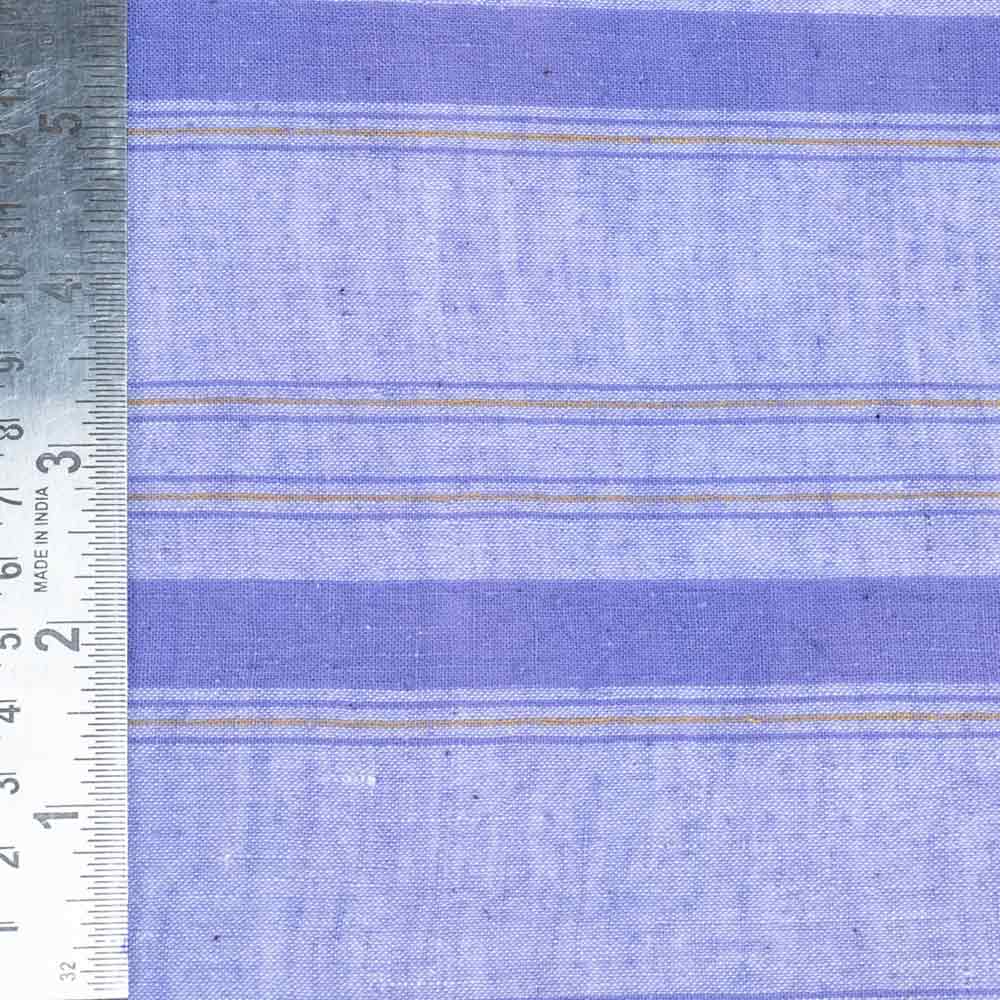 STRIPE PURPLE PURE COTTON 90 GSM HANDWOVEN FABRIC 24