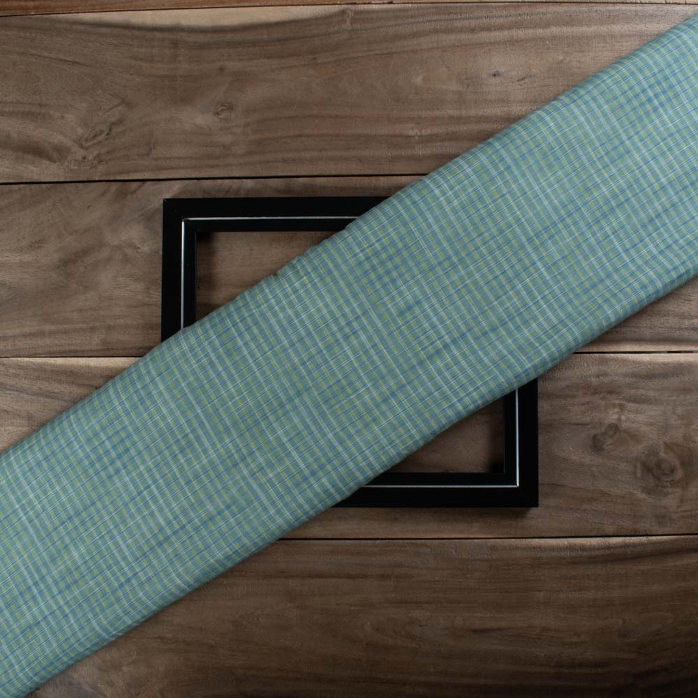 Multicolor Check Tie-Dye 50 GSM Pure Cotton Handwoven Fabric