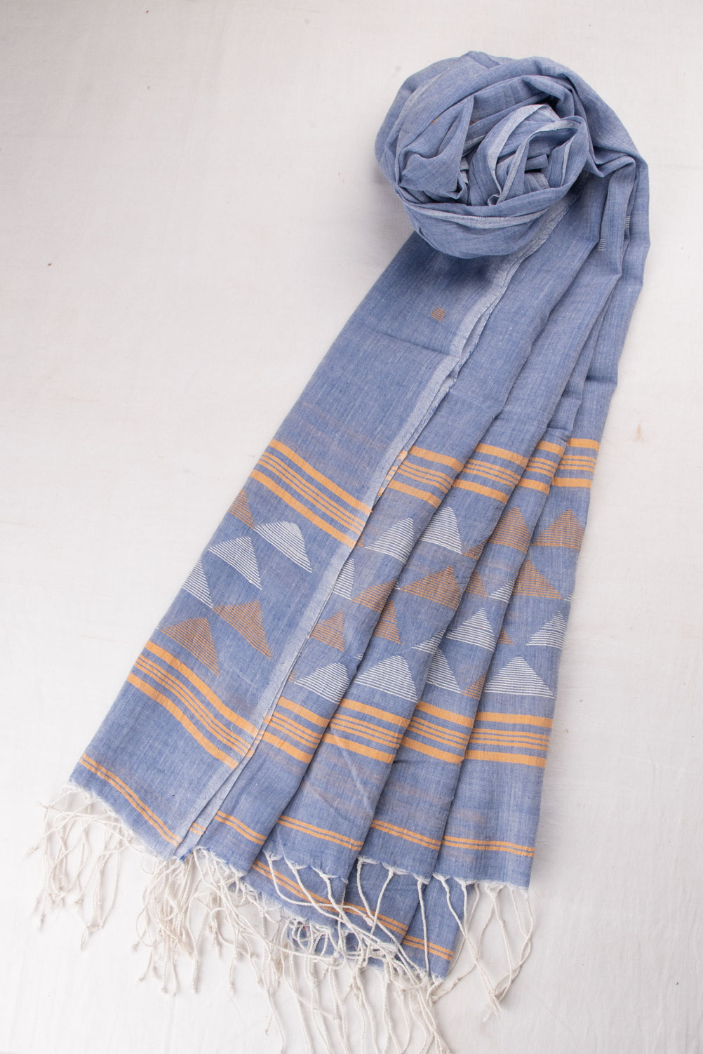 HANDWOVEN BLUE SCARF 90