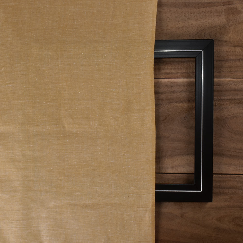 CHAMBRAY BROWN KHADI COTTON 92 GSM HANDWOVEN FABRIC