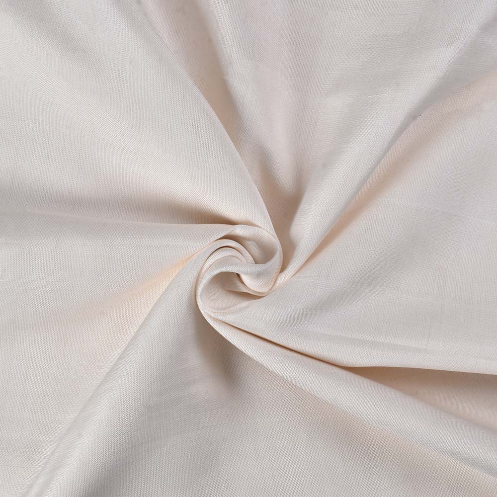 Plain White Pure Bamboo 108 GSM Handwoven Fabric