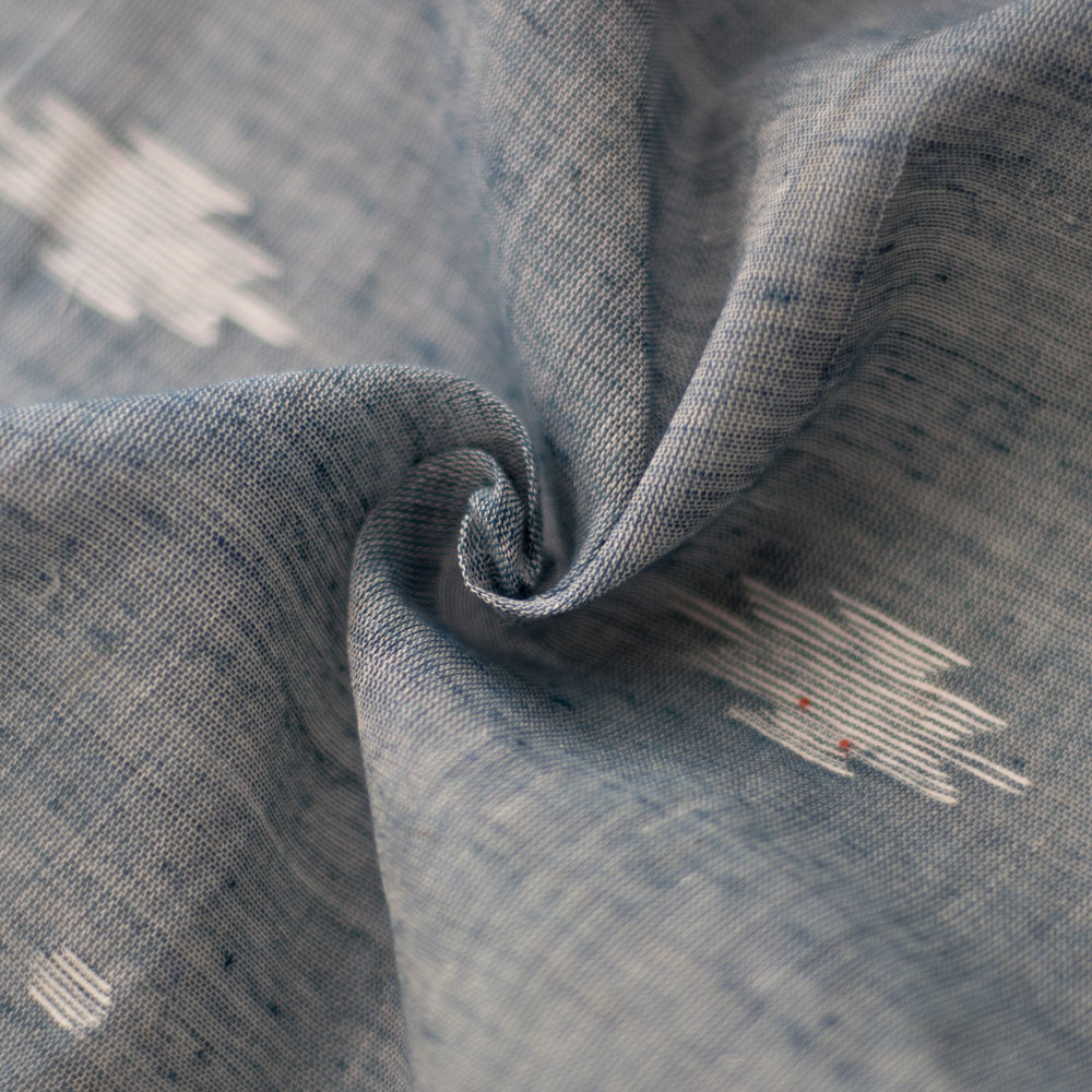 Geometric Grey Jamdani Pure Cotton 55 GSM Fabric 33