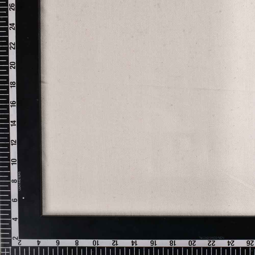 SOLID SATIN TWILL OFF WHITE PURE COTTON 102 GSM HANDWOVEN FABRIC