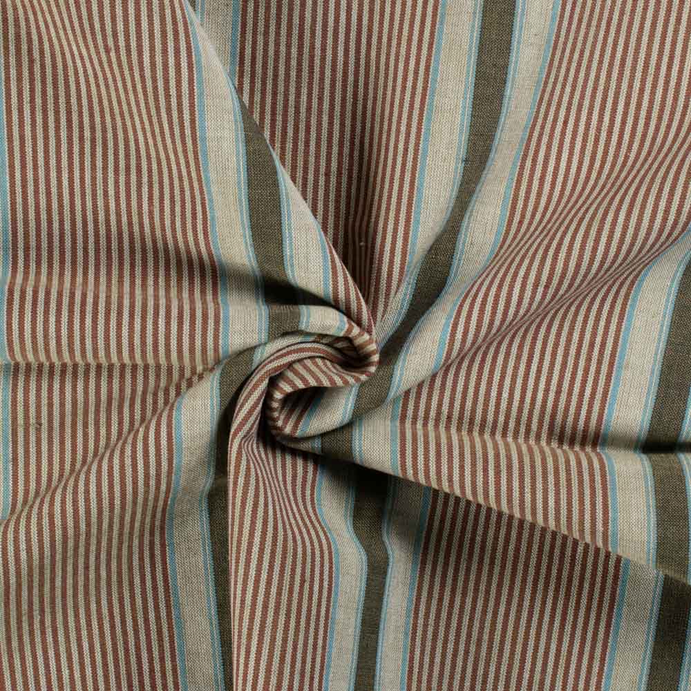 Multicolour Stripe Cotton & Khadi Blend 125 GSM Handwoven Fabric 417