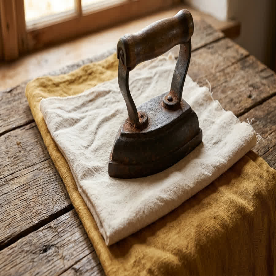 Ironing and Finishing: Preserving the Natural Golden Sheen — Anuprerna handloom