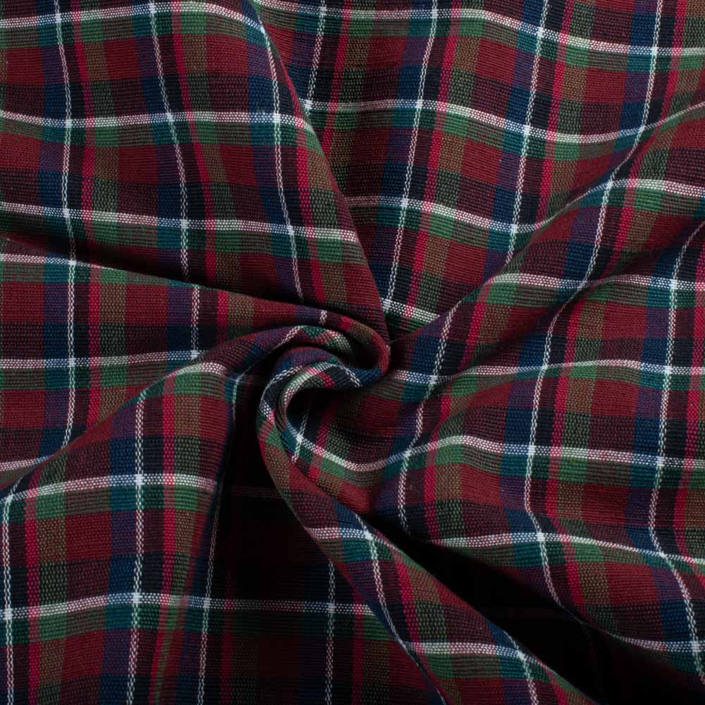 Multicolour Check Cotton & Khadi 200 GSM Handwoven Fabric 818