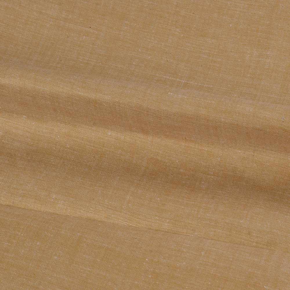 CHAMBRAY BROWN KHADI COTTON 92 GSM HANDWOVEN FABRIC