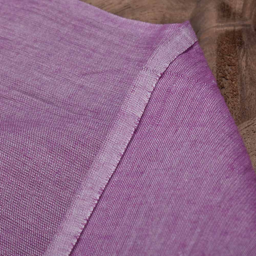 Plain Purple Pure Cotton 74 GSM Handwoven Fabric
