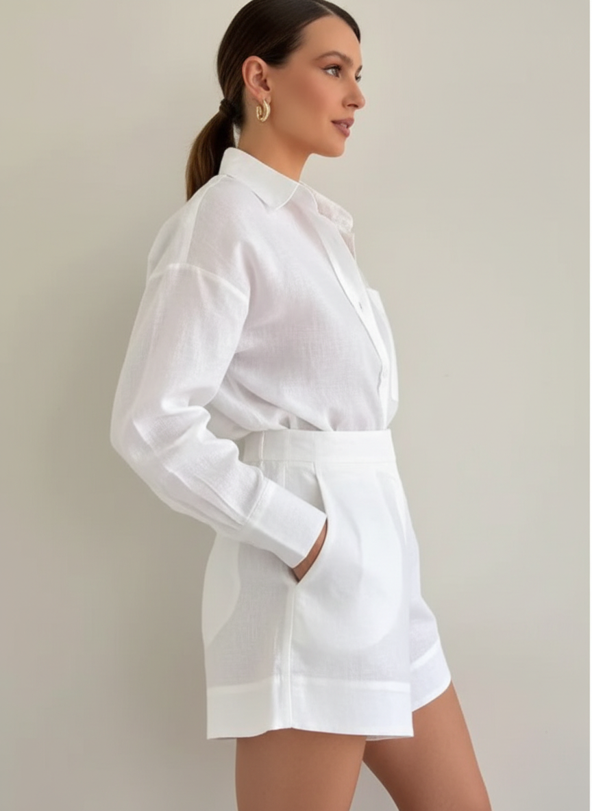Oversized Shirt & Shorts Vacation Co-ord Set