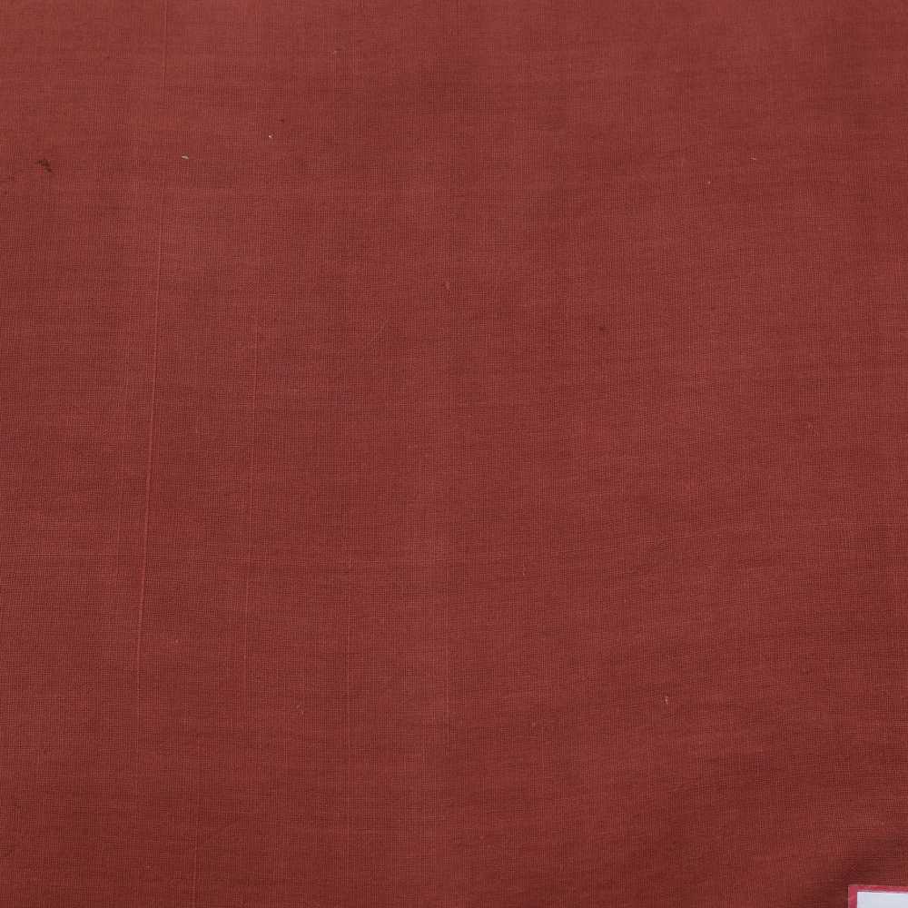 PLAIN RED KHADI COTTON 138 GSM HANDWOVEN FABRIC