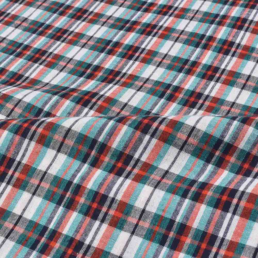 CHECK MULTICOLOUR PURE COTTON 95 GSM HANDWOVEN FABRIC 484