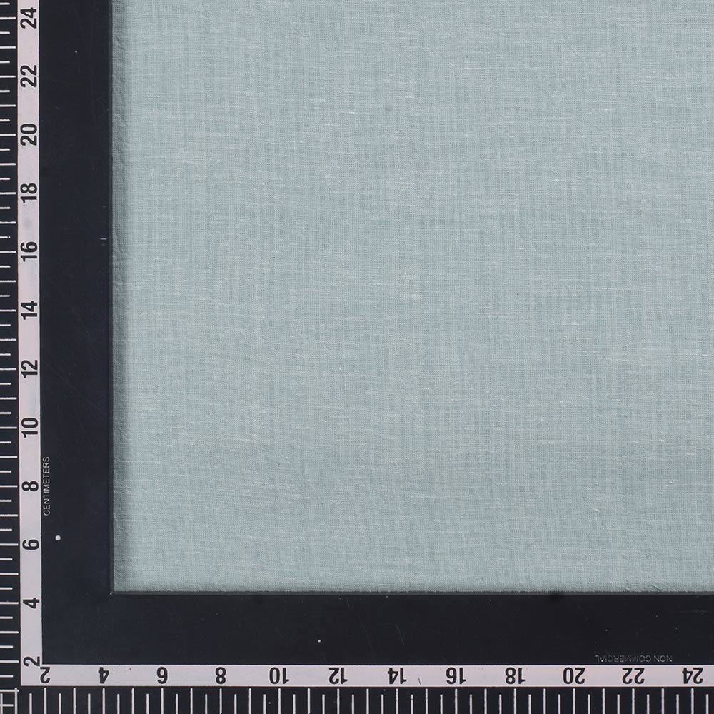 CHAMBRAY LIGHT GREEN KHADI COTTON 70 GSM HANDWOVEN FABRIC