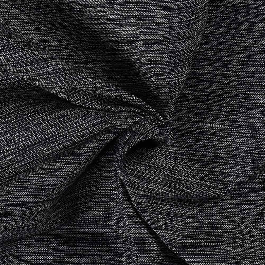 Chambray Dark Grey Khadi Cotton 158 GSM Handwoven Fabric