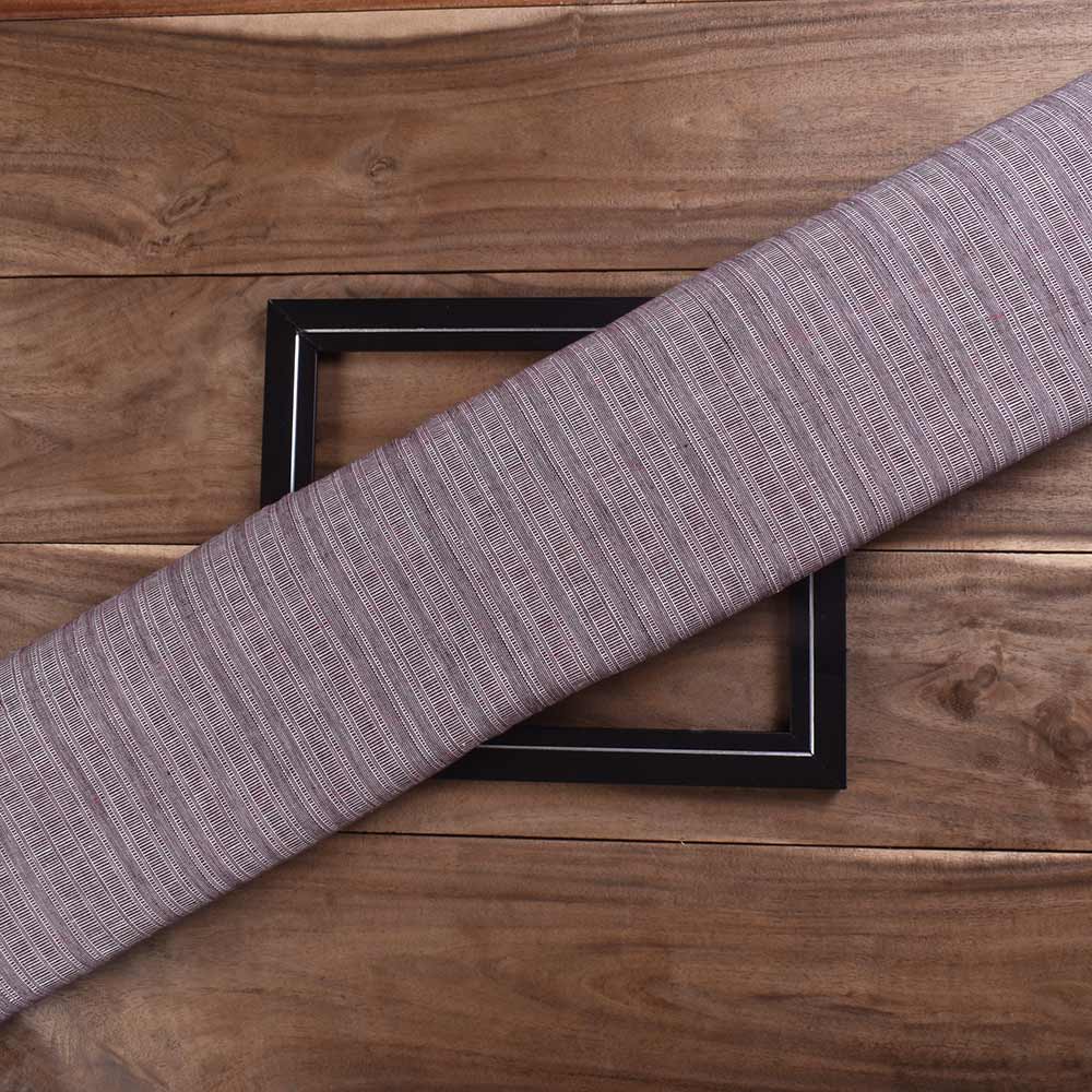 Check Houndstooth Brown Khadi Cotton 94 GSM Handwoven Fabric