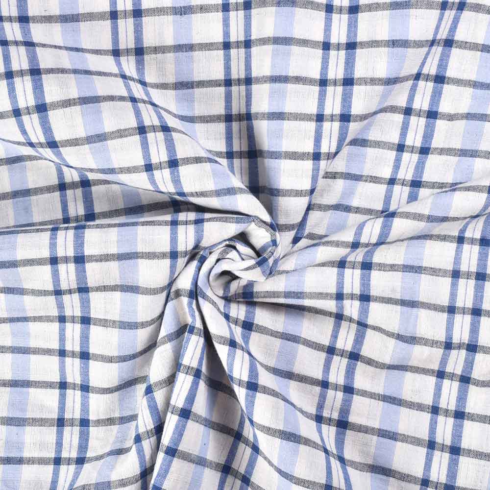 Check 94 GSM Multicolour Pure Cotton Handwoven Fabric