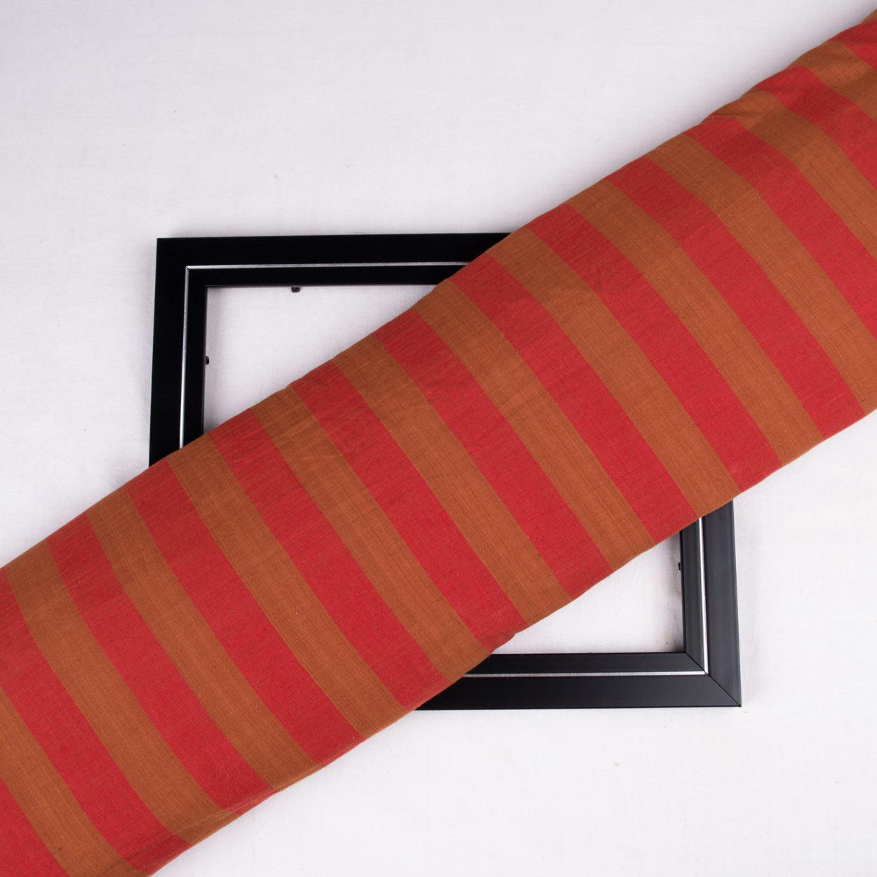 Stripe Red Pure Cotton 78 GSM Handwoven Fabric