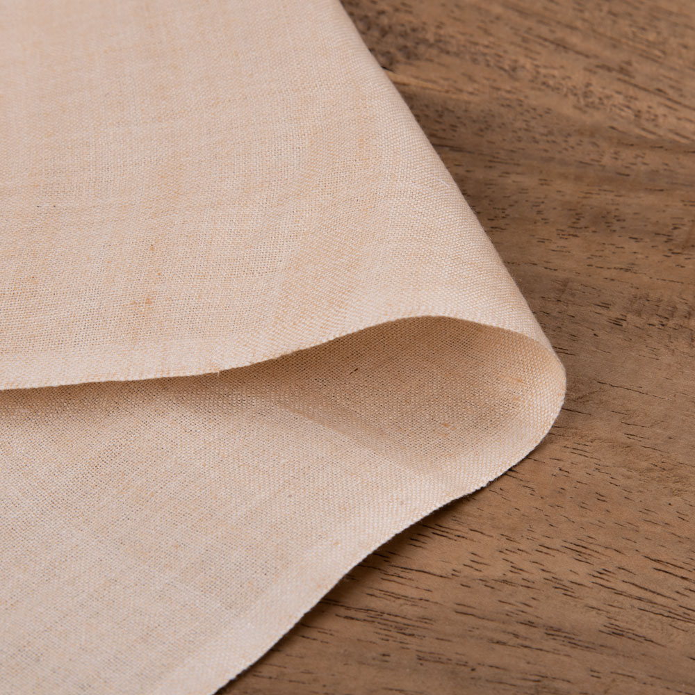 Plain Off-White Pure Cotton 92 GSM Handwoven Fabric