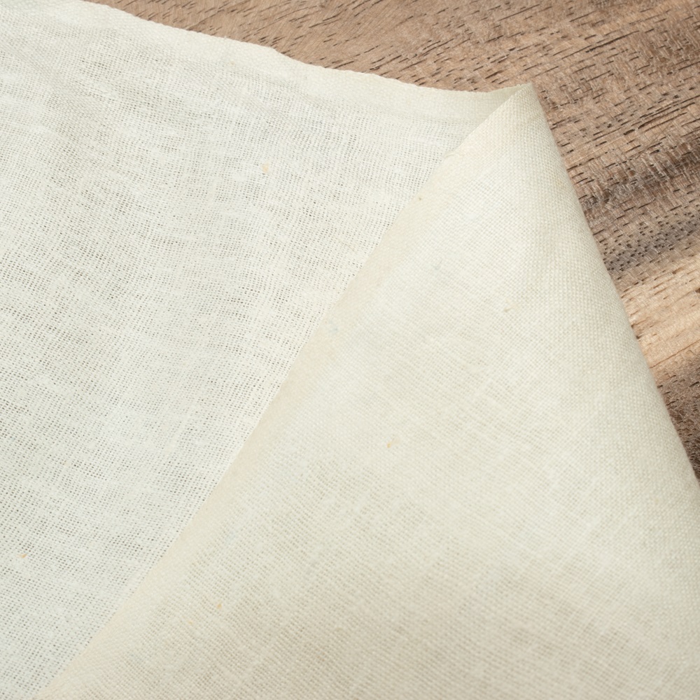 Plain Natural Pure Matka Silk 115 GSM Handwoven Fabric