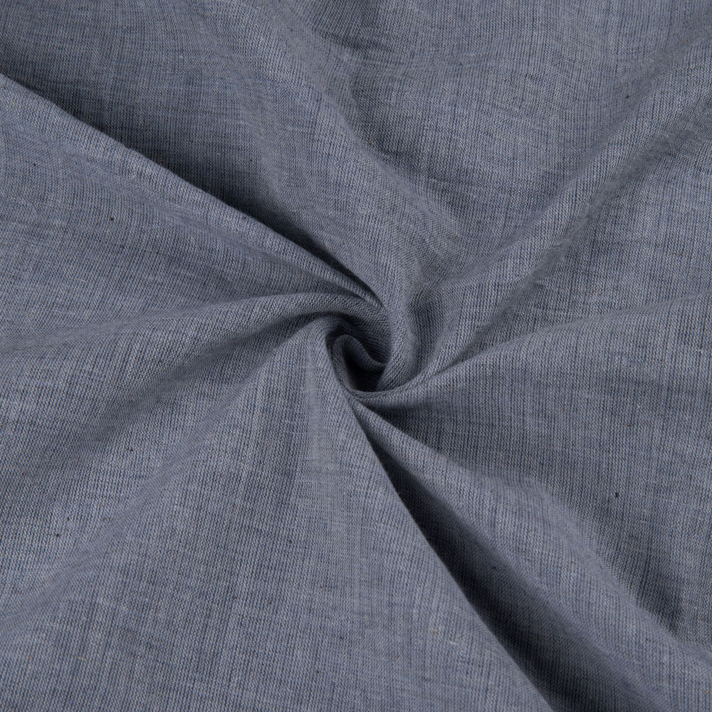 Melange Grey Pure Cotton 80 GSM Handwoven Fabric 13