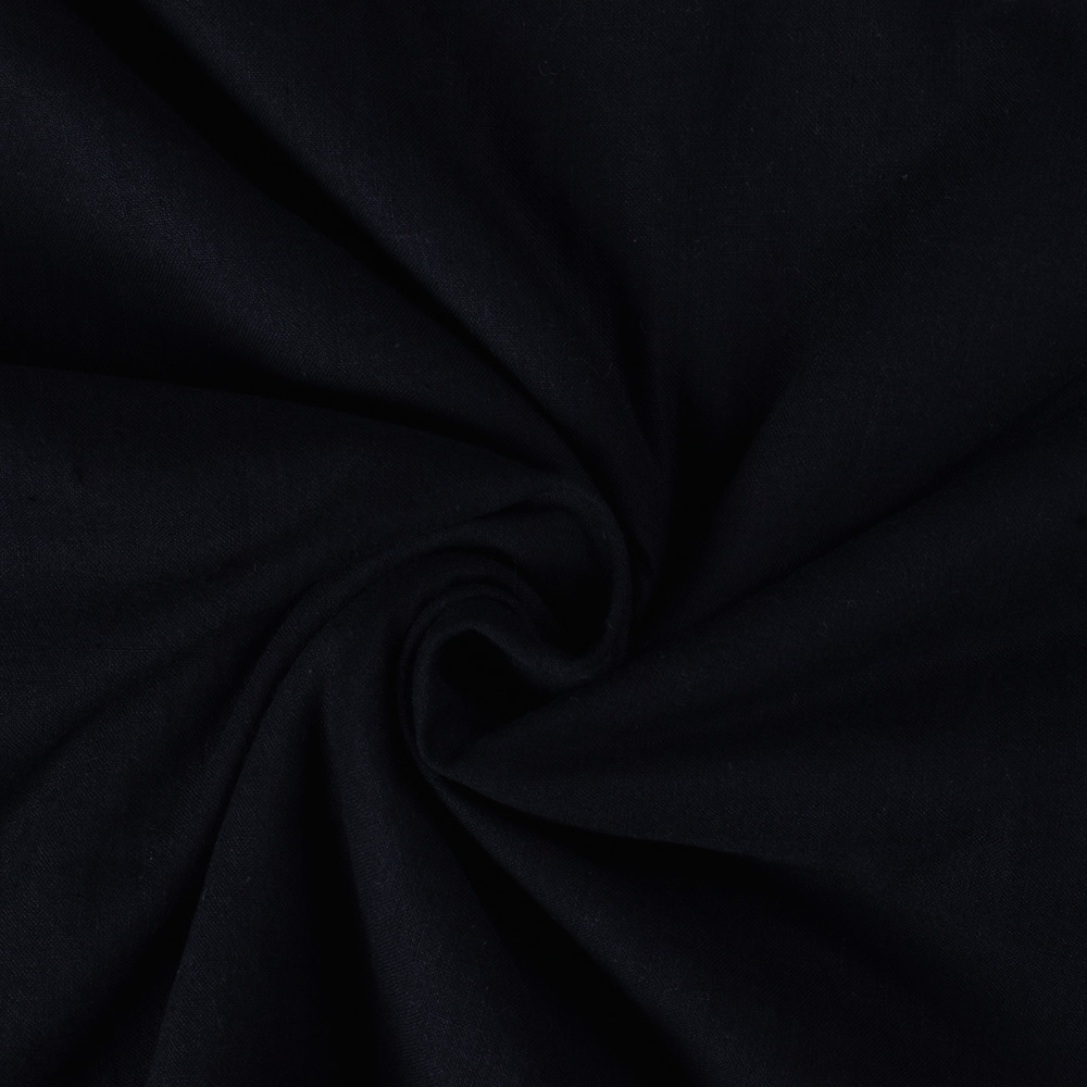 Plain Black Pure Khadi 90 GSM Handwoven Fabric