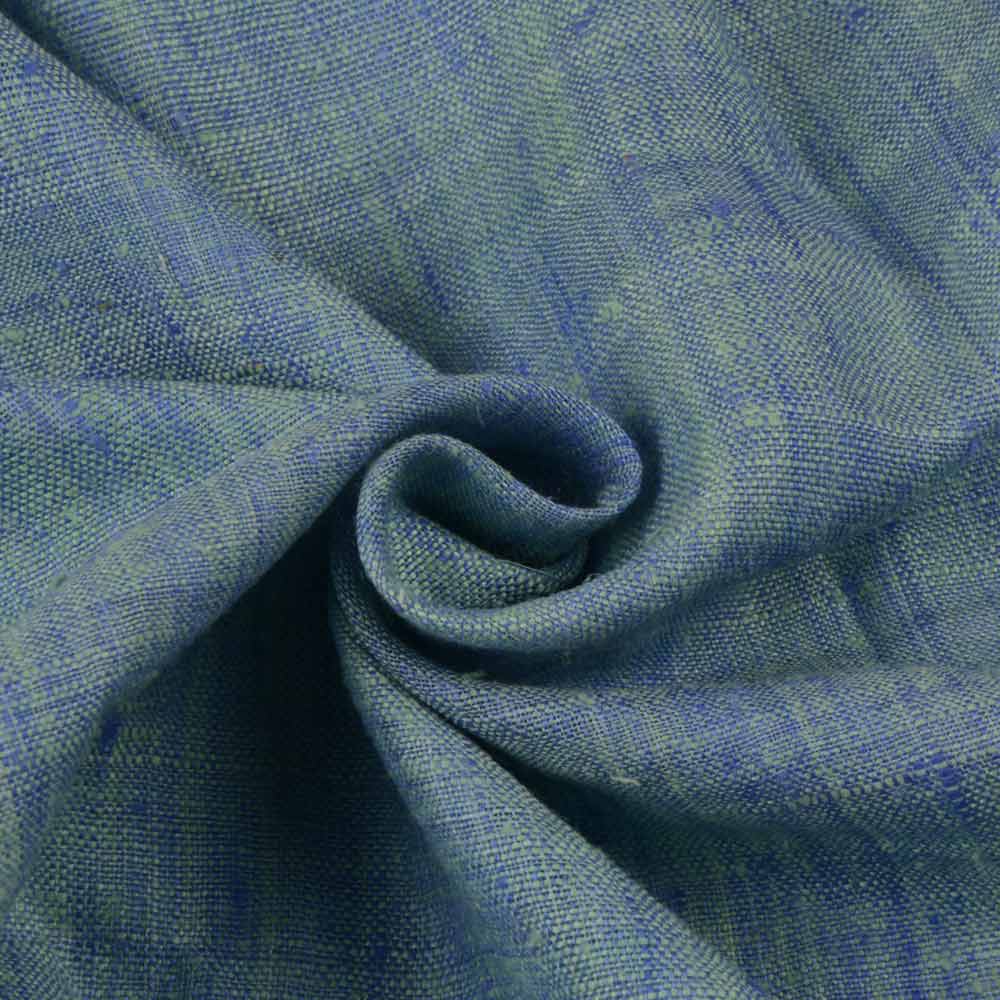 Plain Blue Mint Pure Matka 110 GSM Handwoven Fabric