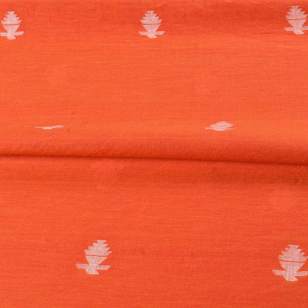 Geometric pattern on traditional Jamdani fabric