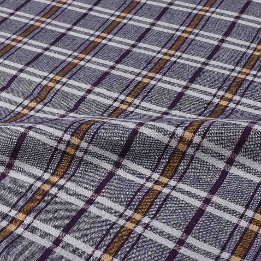 CHECK MULTICOLOR PURE COTTON 98 GSM HANDWOVEN FABRIC 522