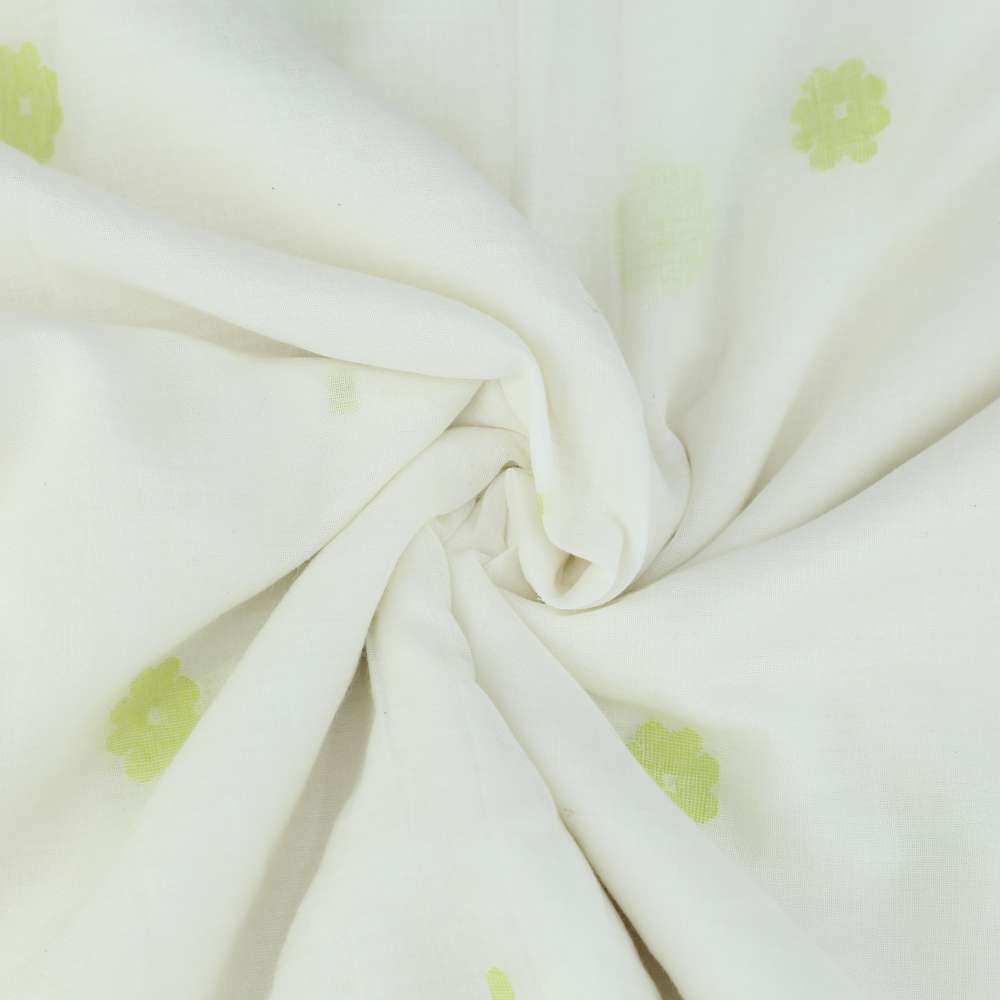 Geometric Cream Jamdani Pure Cotton 55 GSM Fabric 123
