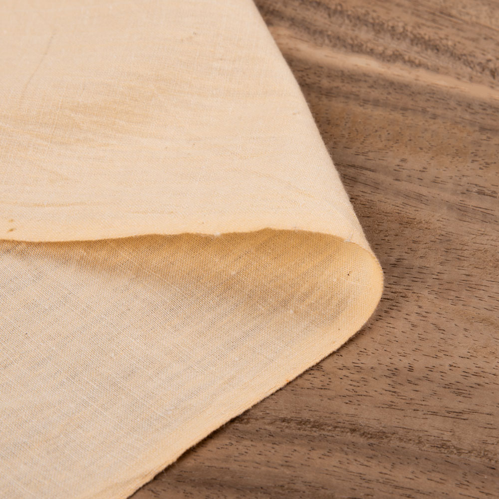 Chambray Cream Khadi Cotton 92 GSM Handwoven Fabric
