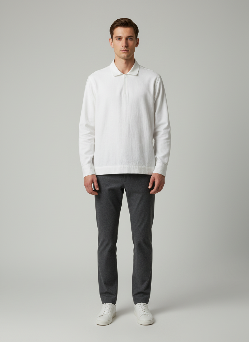 Tailored High Neck-Tshirt Unisex Jacket