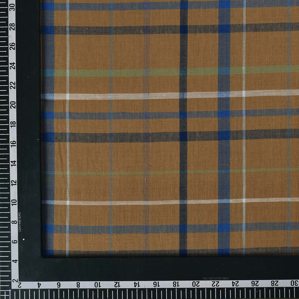 CHECK MULTICOLOR PURE COTTON 108 GSM HANDWOVEN FABRIC