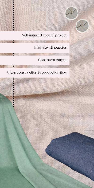 Independent designer collaboration focused on handwoven cotton garments and streamlined production workflow