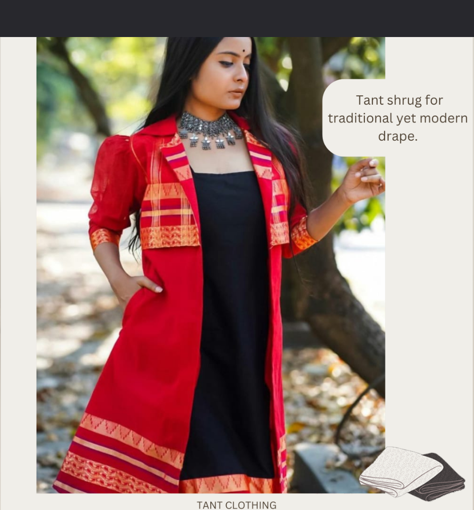 Tant Shrug for Traditional yet Modern Drape