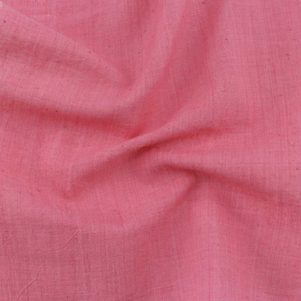 Plain Pink Pure Cotton 105 GSM Handwoven Fabric
